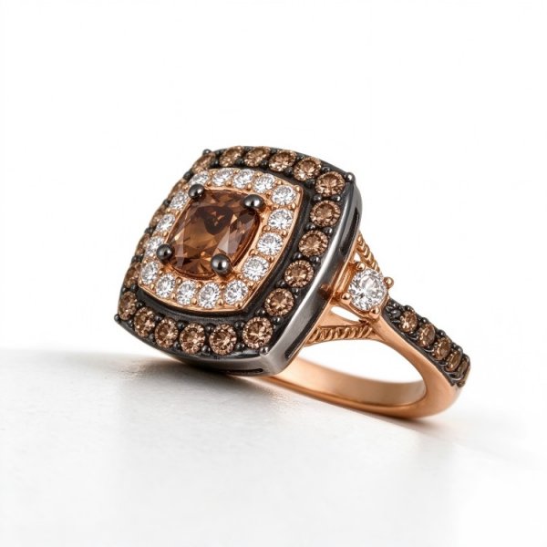 Chocolate Crystals Ring Copper and zinc alloy
