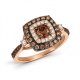 Chocolate Crystals Ring Copper and zinc alloy