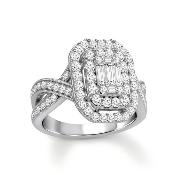 Engagement Ring Crystals Titanium steel