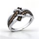 Chocolate Crystals Round-cut Copper and zinc alloy Ring