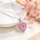 Heart Shape Gemstone I Do Necklace