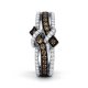 Chocolate Crystals Round-cut Copper and zinc alloy Ring